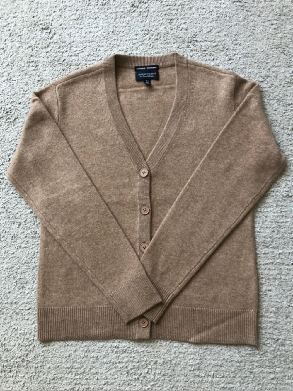 Hudson’s Bay Cashmere V- neck Cardigan.NWOT.